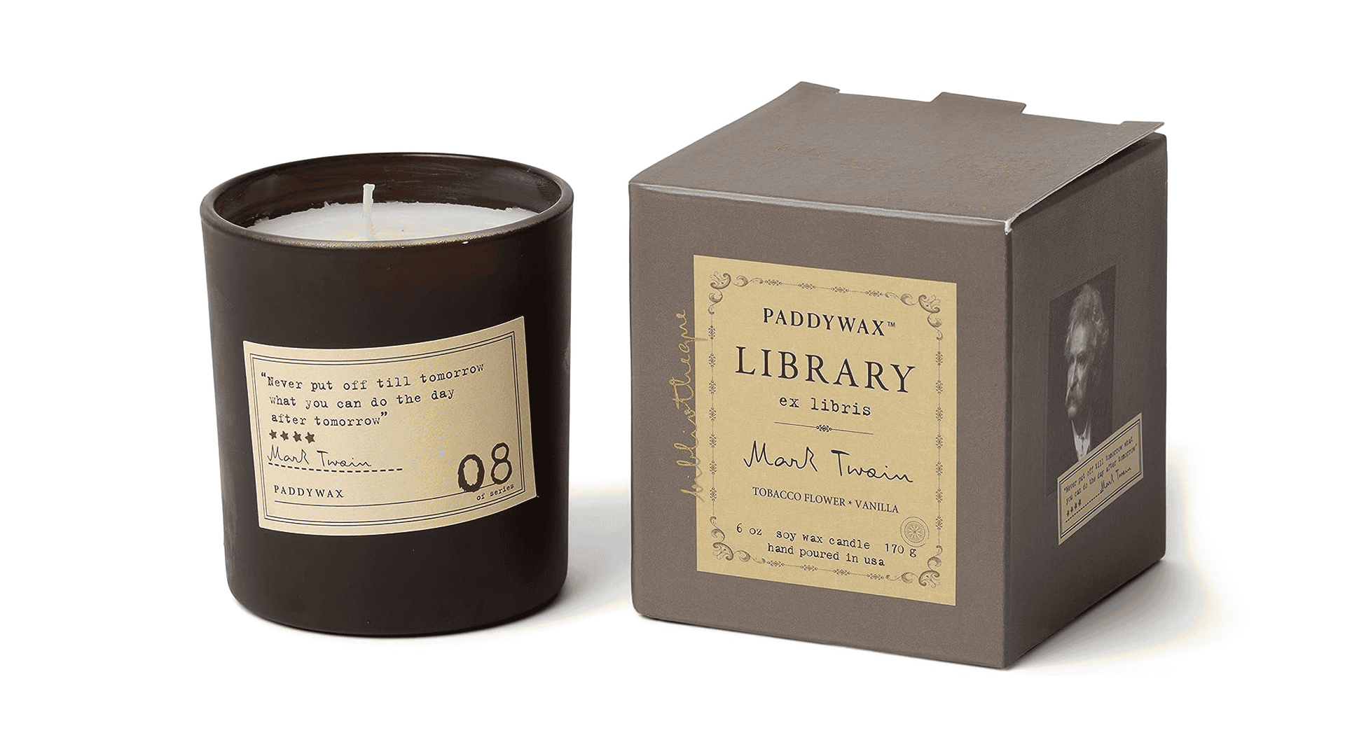 Literary candle gift