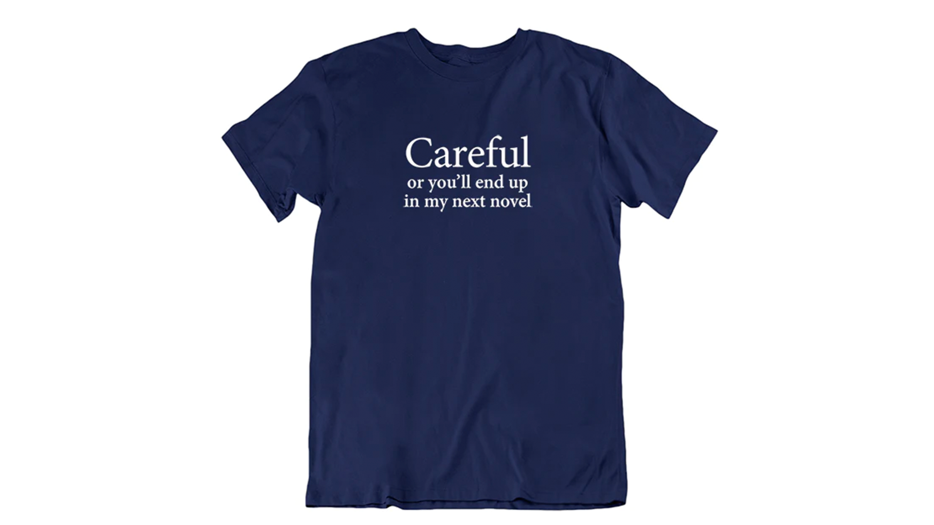 literary blue T-shirt writers gift