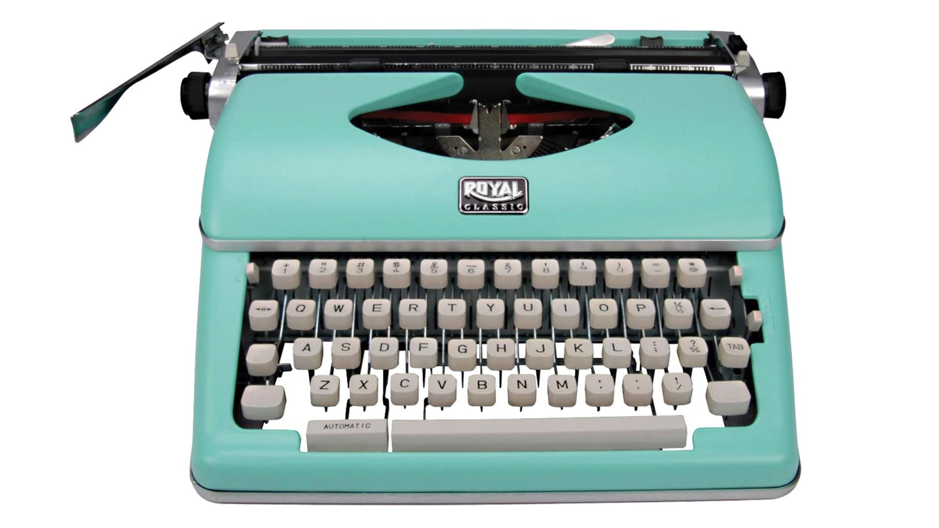 Typewriter in blue for writers